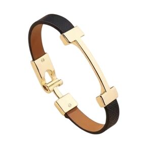 NEW "H" Gold and Black Bracelet